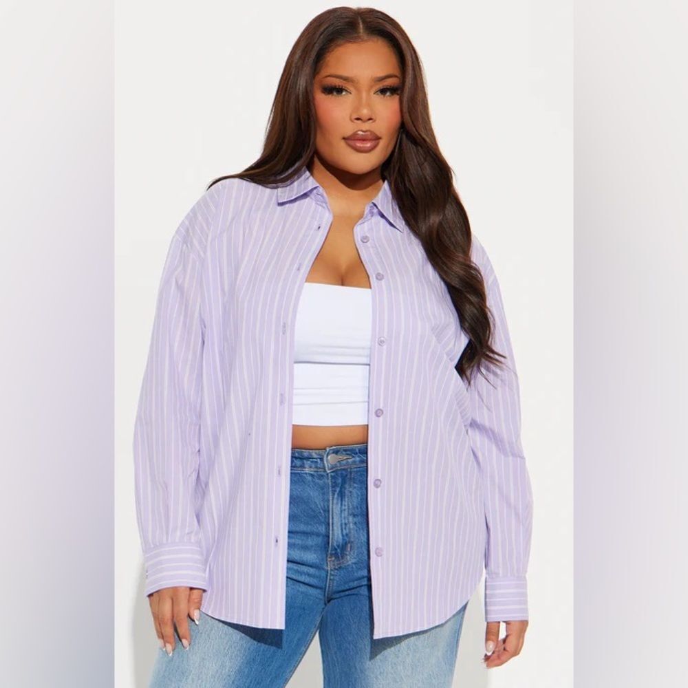 Women’s FashionNova plus button front shirt size 1X